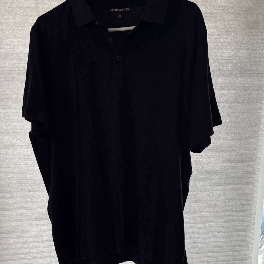 Michael Kors Men's Navy Polo with Classic Collar